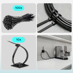 Turonic Cable Organizer Kit CM1 — 148-Piece Set