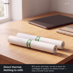 Turonic RP2 Thermal Paper Roll (A4, 2 Rolls)