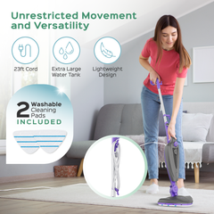 Turonic Steam Mop Pro with Detachable Handheld Steamer ST3