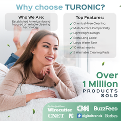 Turonic Steam Mop Pro with Detachable Handheld Steamer ST3