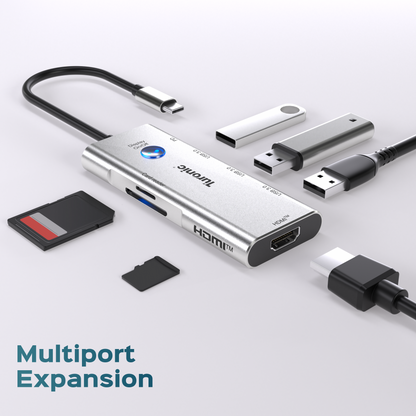 Turonic ConnectHub Pro USB-C 7-in-1 with 100W PD, HDMI™ 4K@60Hz (BYL-2425)