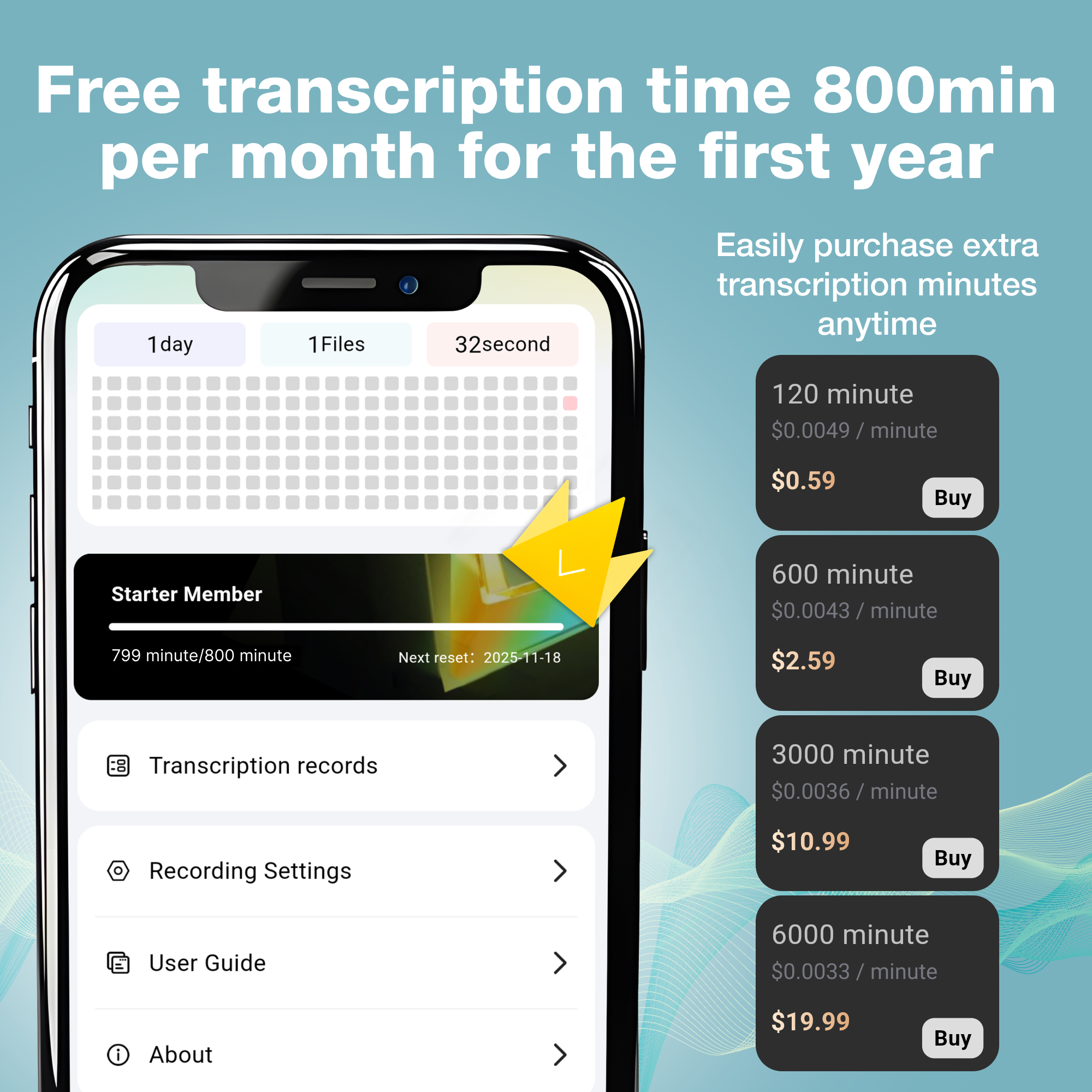 Turonic L813 AI Voice Recorder