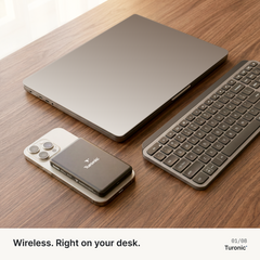 Turonic Power Bank PB1 — 5,000 mAh Wireless + USB-C