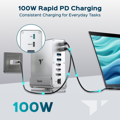 Turonic BYL-2519 universal docking station, 15-in-1 USB 3.2 Hub, Dual HDMI™ 4K@60Hz