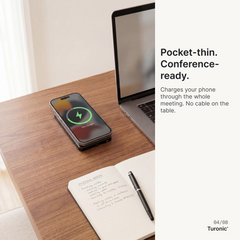 Turonic Power Bank PB1 — 5,000 mAh Wireless + USB-C