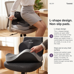 Turonic SC1 Ergonomic Memory Foam Seat Cushion