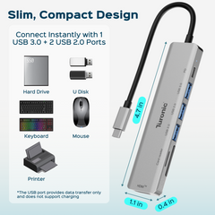 Turonic ConnectHub 7-in-1 with 4K HDMI™ Output (YG-2120)