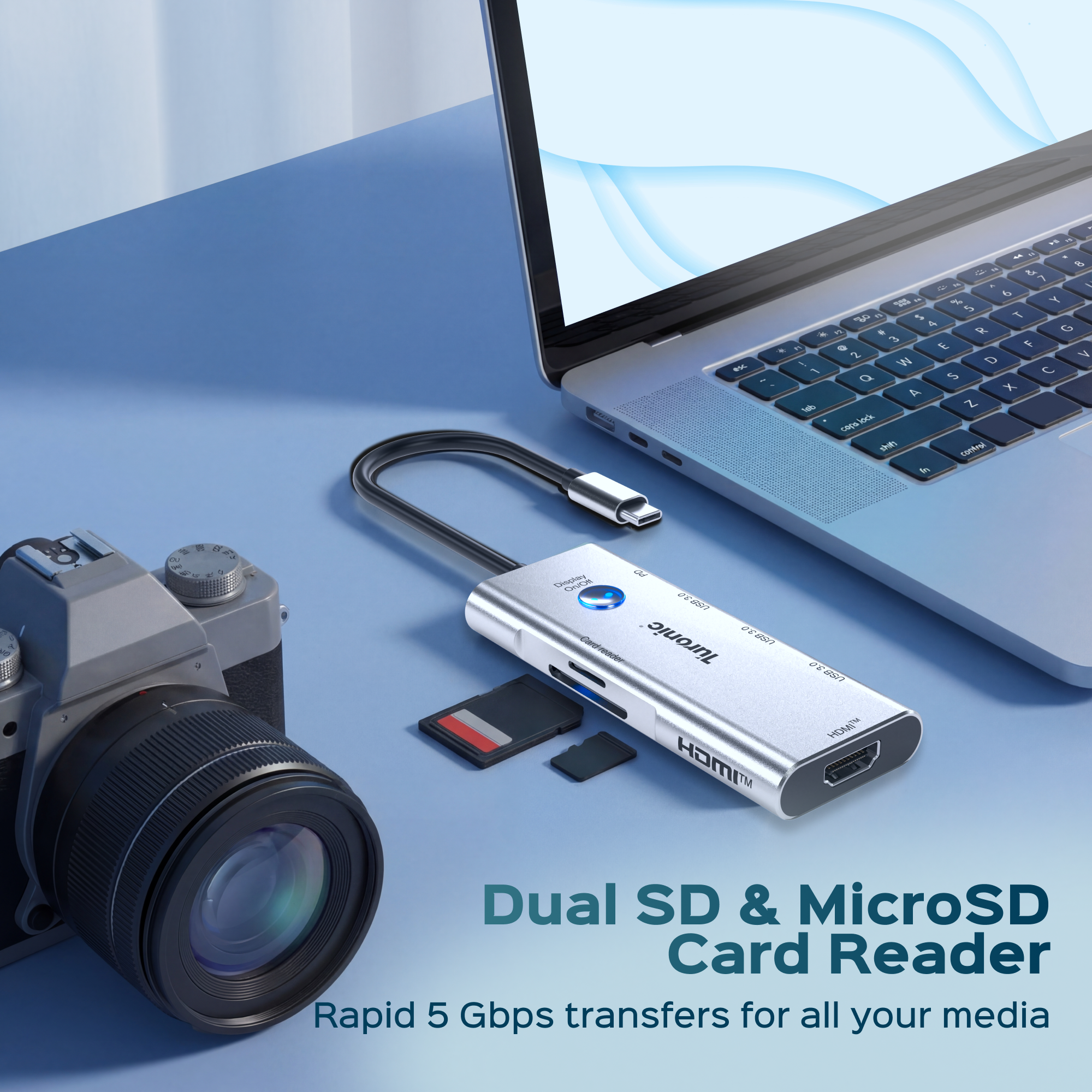 Turonic ConnectHub Pro USB-C 7-in-1 with 100W PD, HDMI™ 4K@60Hz (BYL-2425)