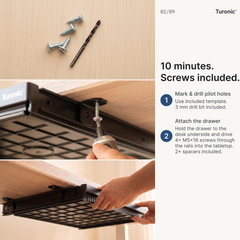 Turonic UD1 Under Desk Drawer