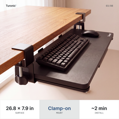 Turonic KT1 Under-Desk Keyboard Tray