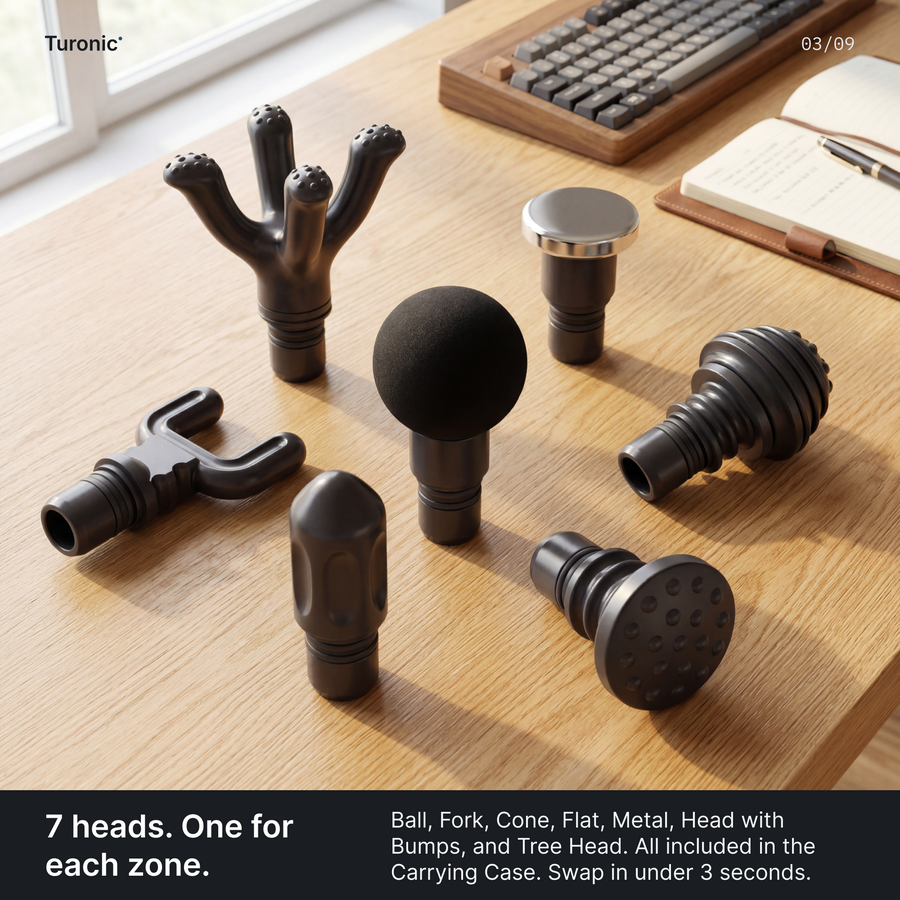Seven heads, one for each zone